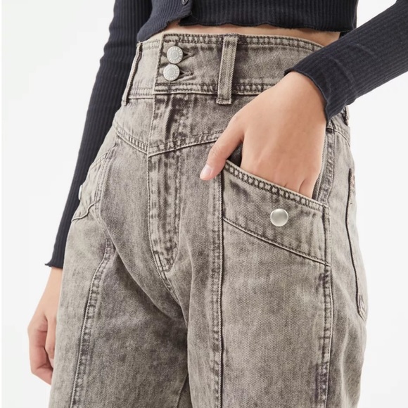 NWT Urban Outfitters High Rise Straight Leg Acid Wash Jeans 29 - Picture 3 of 9